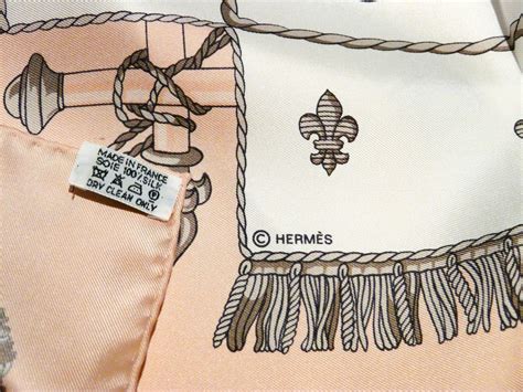 authentic hermes scarf label.